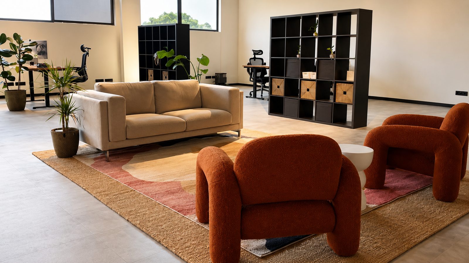 Hot desk lounge at 22cowork